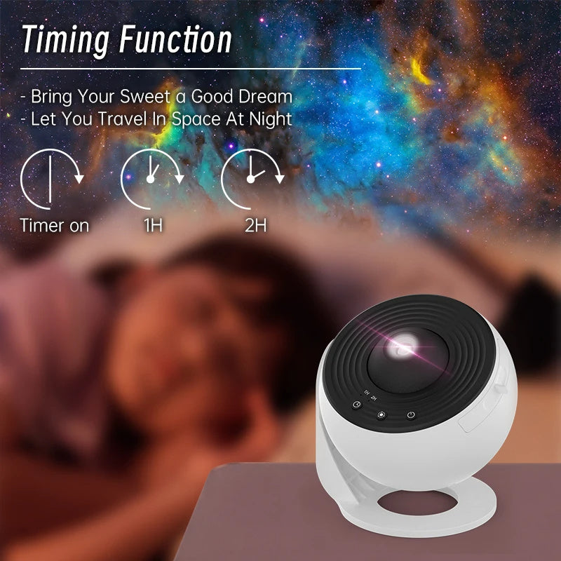 GalaxyGlow 360° Star Projector Lamp