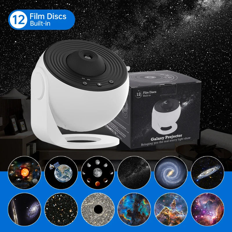 GalaxyGlow 360° Star Projector Lamp